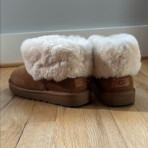 UGG Tan and Cream Shearling Boots